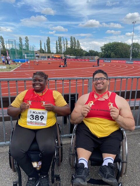 A collection of gold medals for Javid & Ozi from EA Champs, looking smart in their E&HAC vests 😊